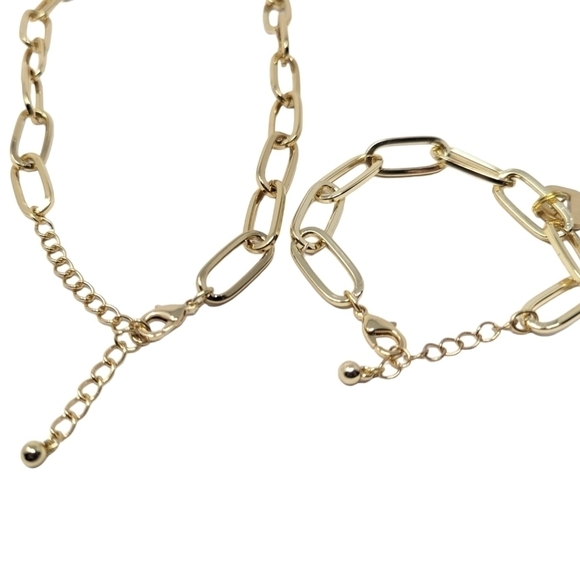 Authentic Louis Vuitton Padlock & Key Gold-Plated Paperclip Necklace & Bracelet - Picture 8 of 9